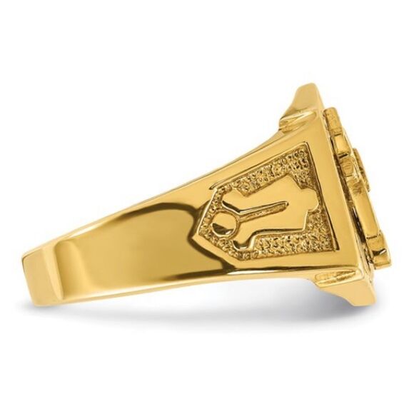 New 14k Gold IBGoodman Men's Masonic Ring: A Blend of Tradition and Modern Style - Picture 7 of 9